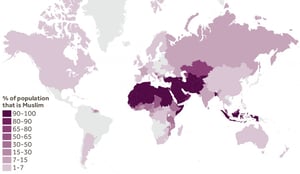 World Map of Muslim Population