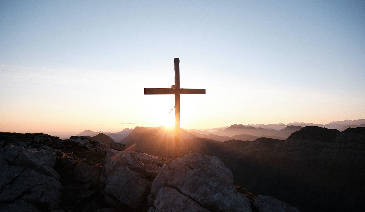 Cross on a hill