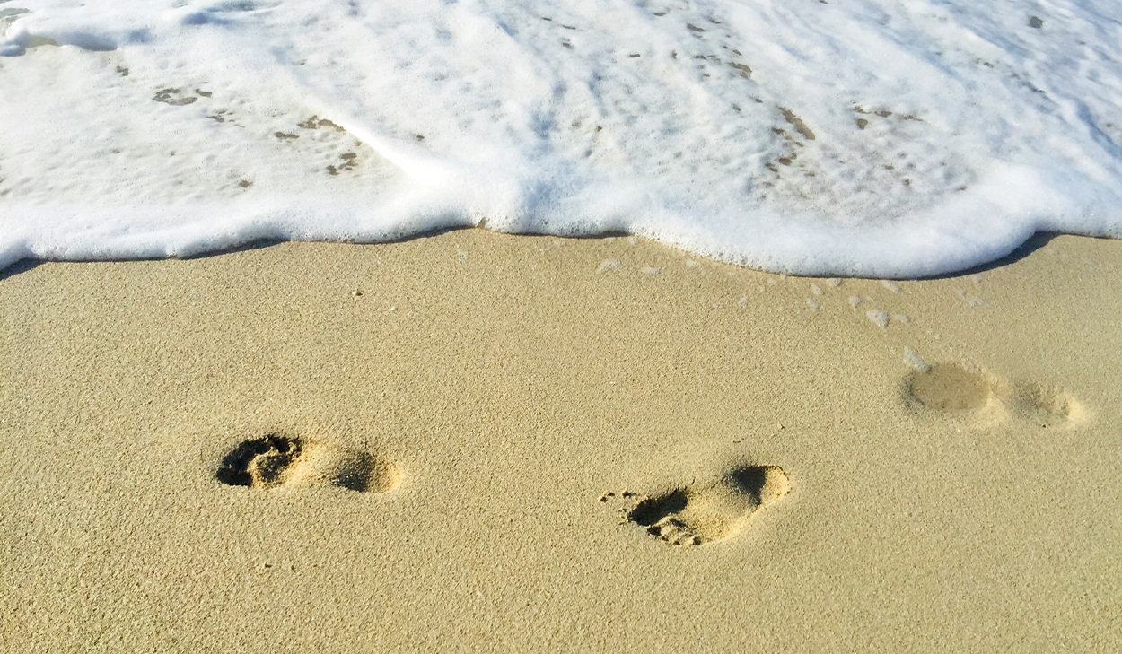 Footprints in the sand