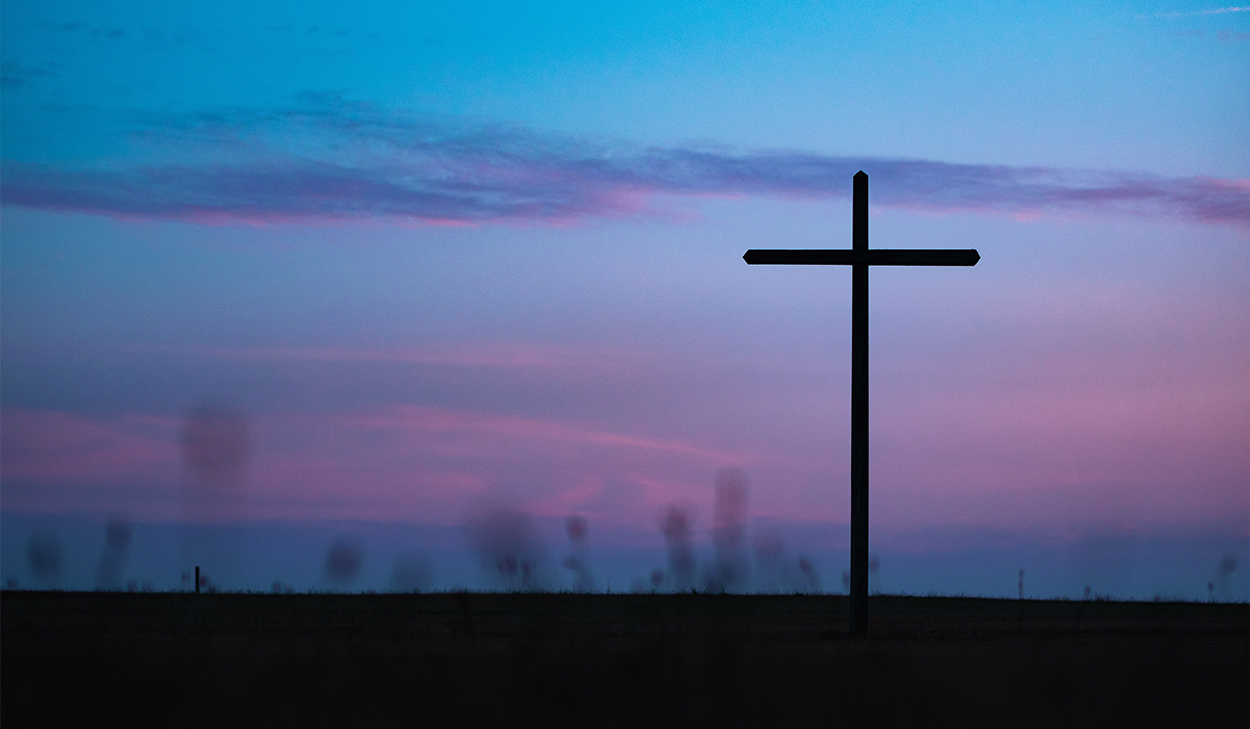 Cross at sunset