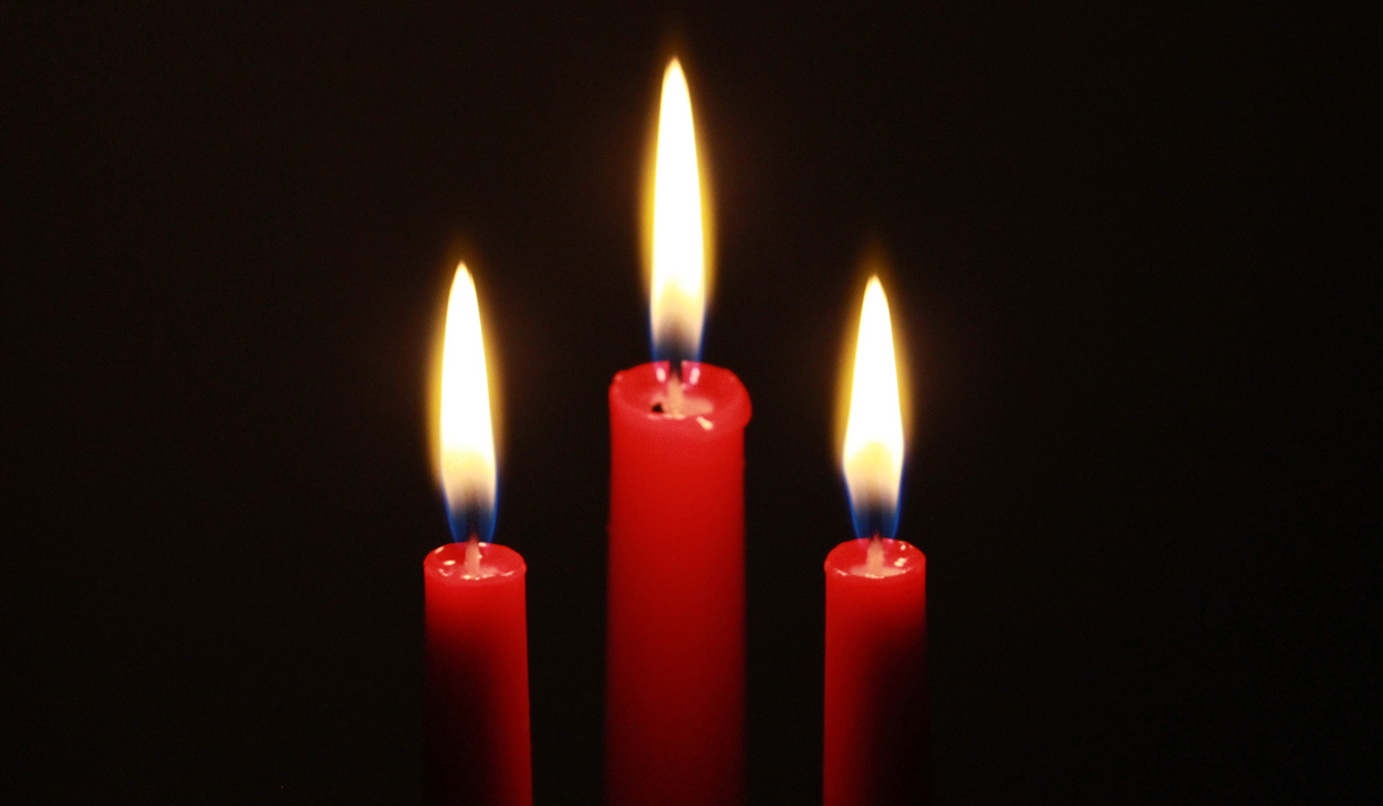 Three red candles