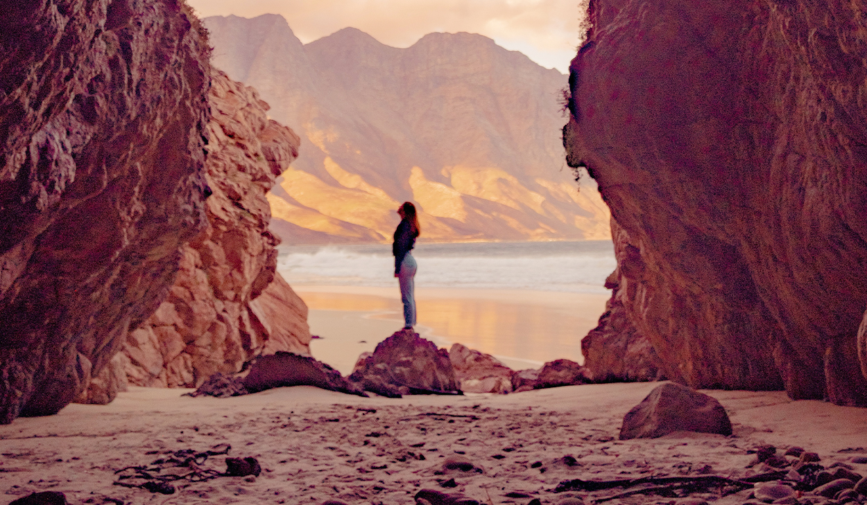 Woman on a rock