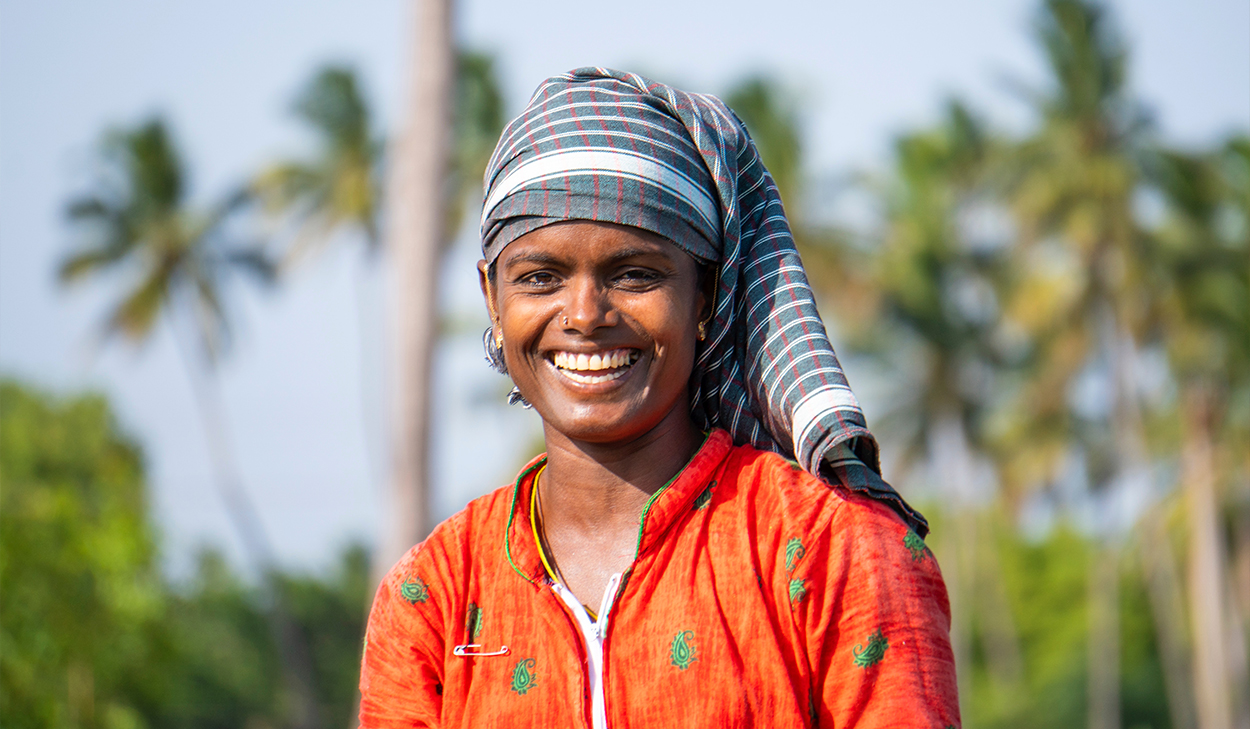 Woman smiling