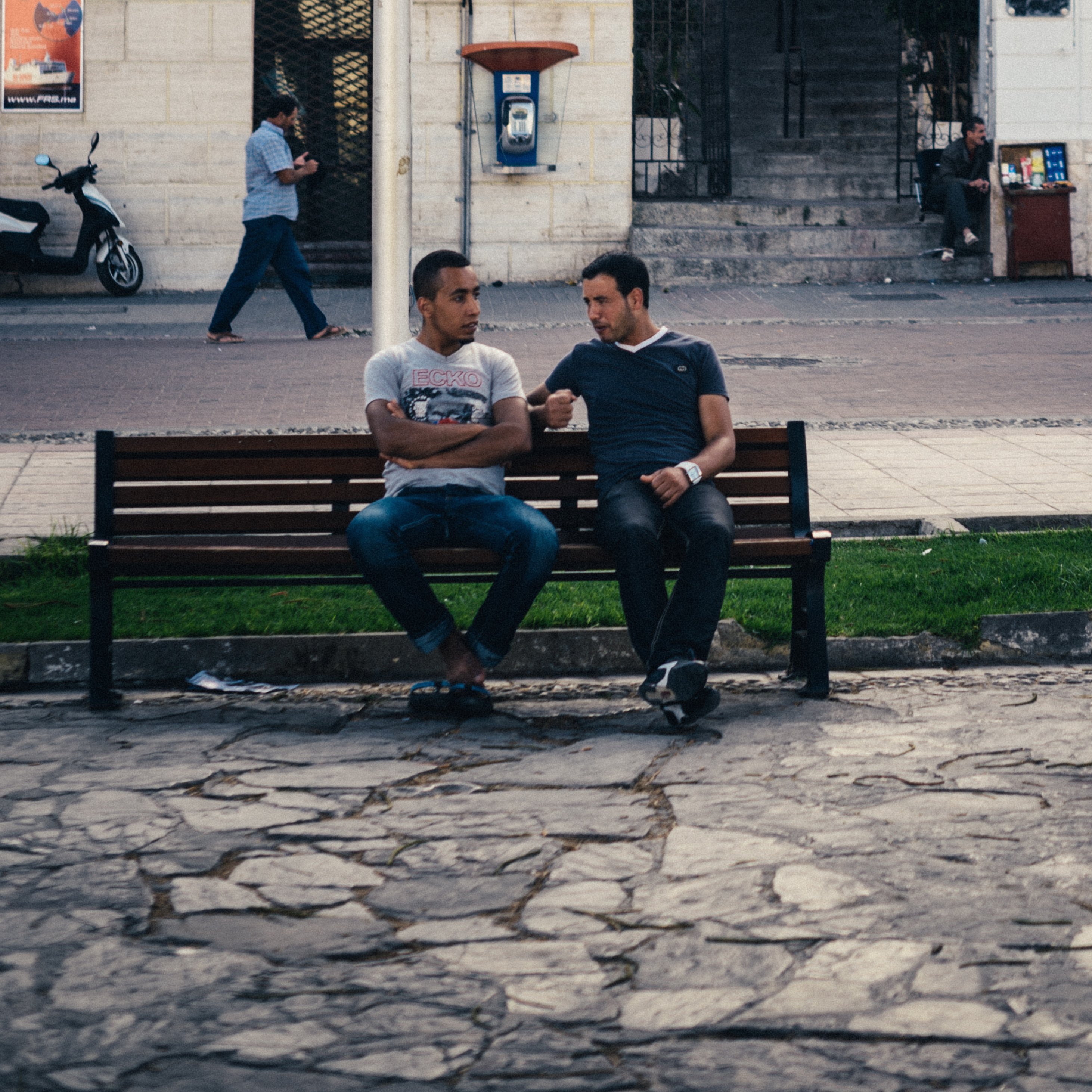 Men on a bench