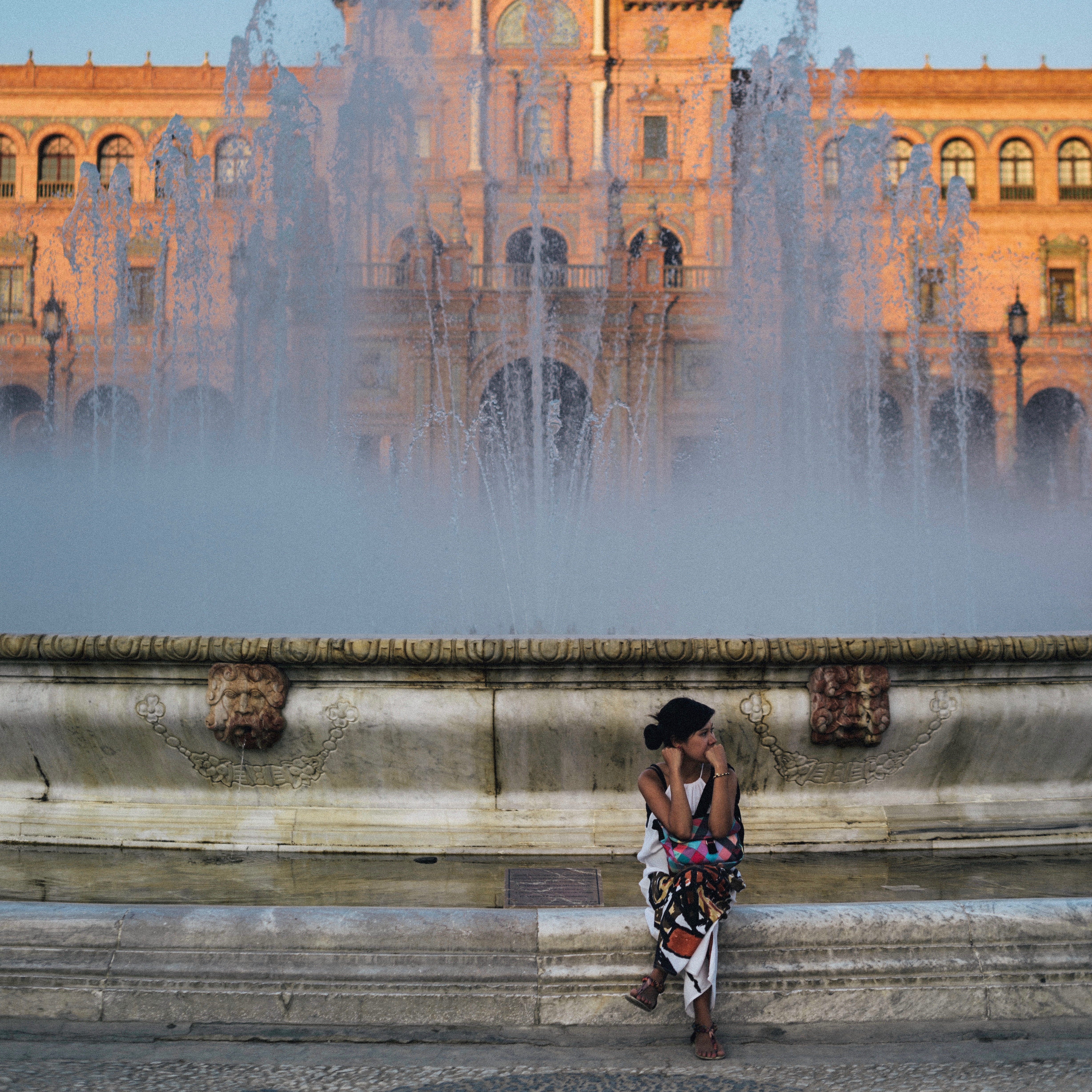 Woman and Fountain