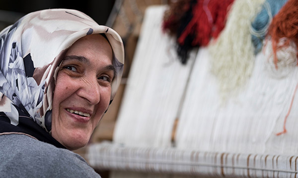 Smiling Muslim woman